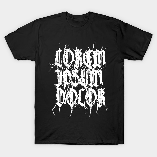 Lorem Ipsum Dolor Metal Logo T-Shirt by AliceQuinn